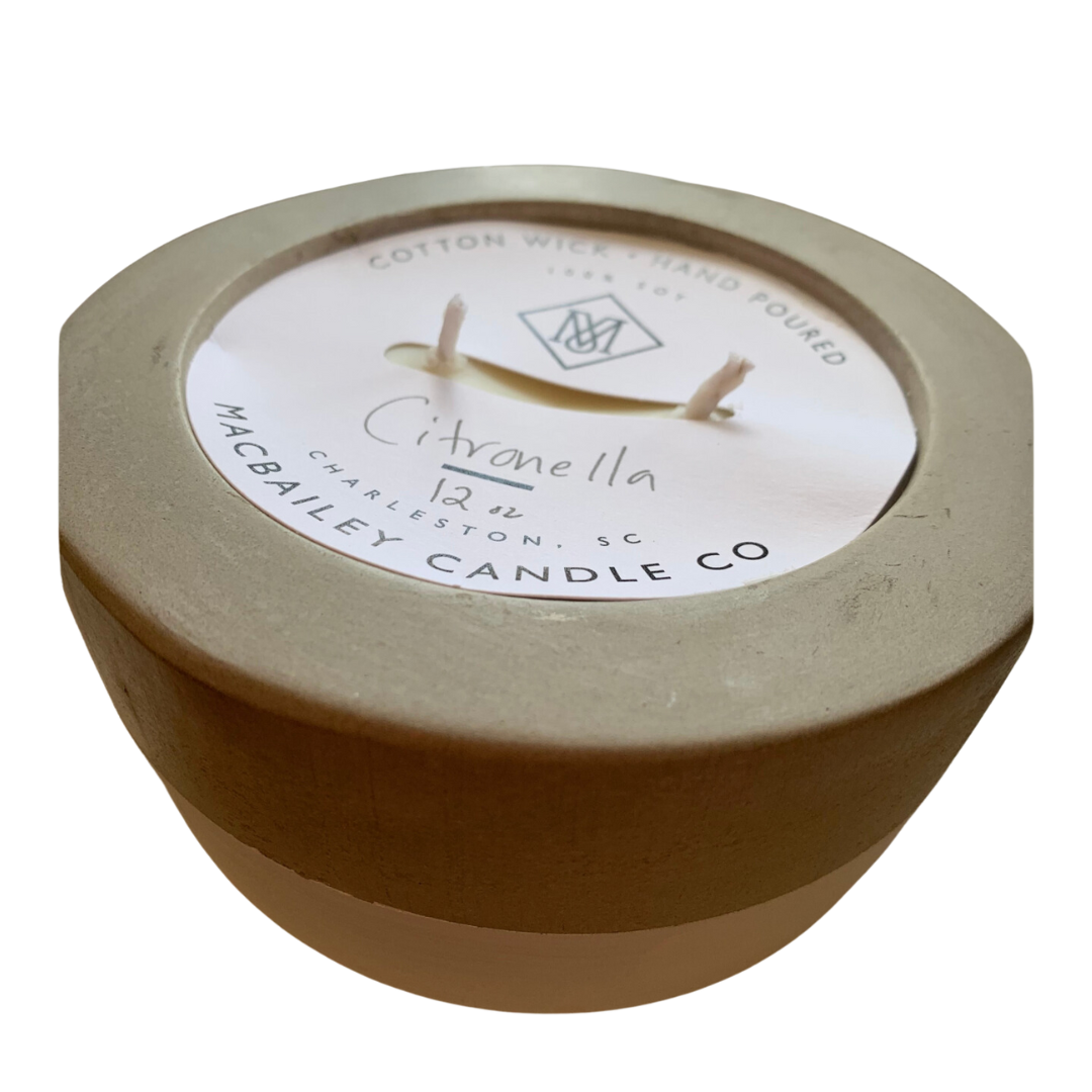 Concrete Candle 12 oz- Citronella