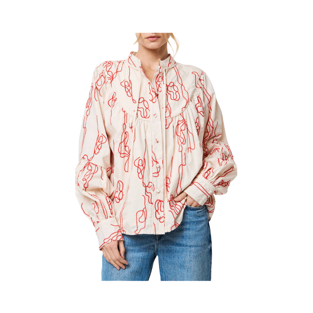 Calla Abstract Embroidered Shirt
