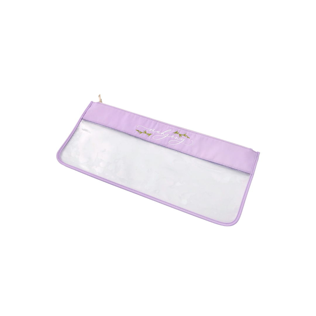 Lilac Script Mahjong Bag