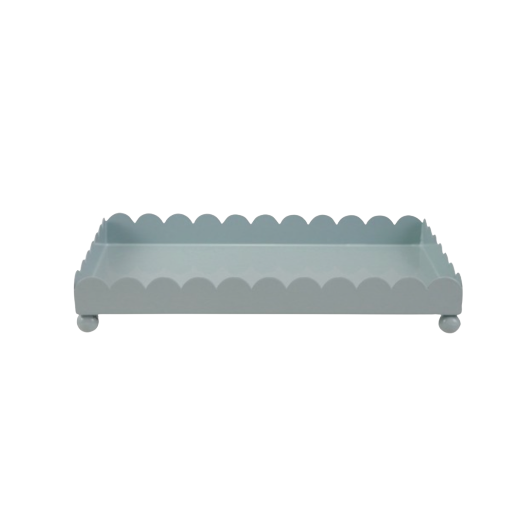Enameled Scalloped Tray {Blue}