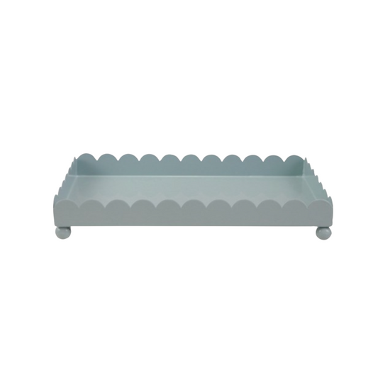 Enameled Scalloped Tray {Blue}