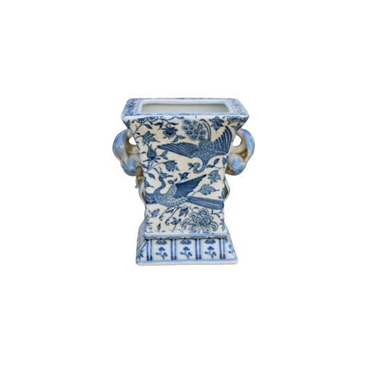 Porcelain Square Pomegranate Cachepot