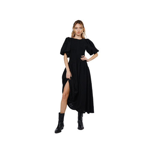 Tahia Smocked Midi Dress