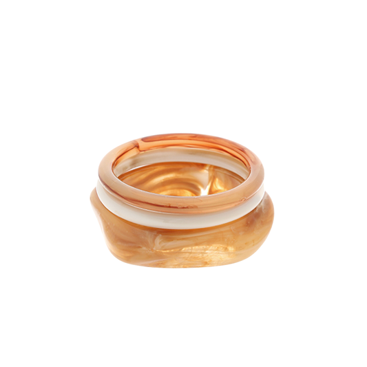 Bangle Stack {Ivory & Brown}