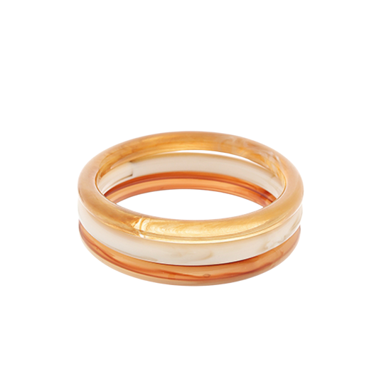 Bangle Stack {Ivory & Light Brown}