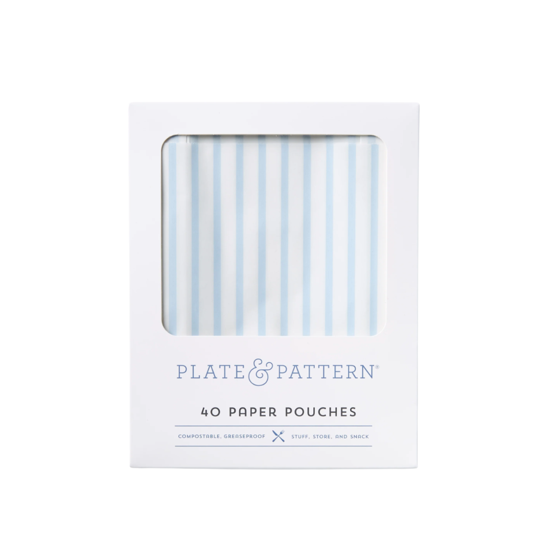 Paper Pouches {Periwinkle Stripes}