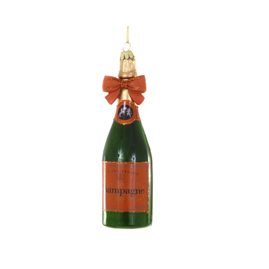 Champagne with Bow Ornament