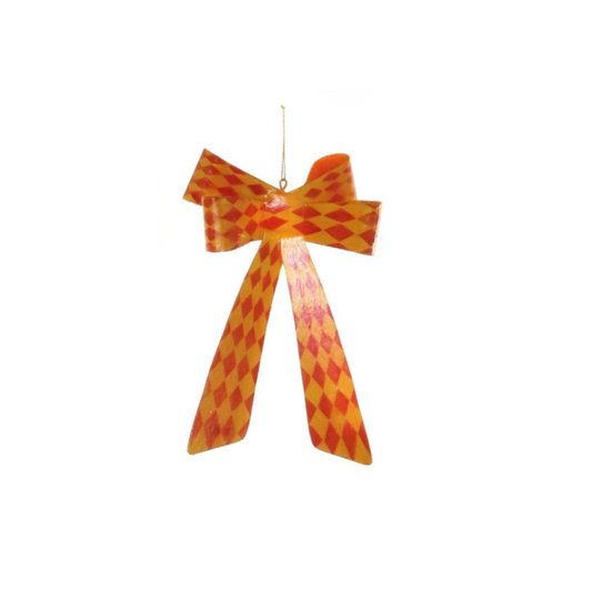Argyle Bow Ornament