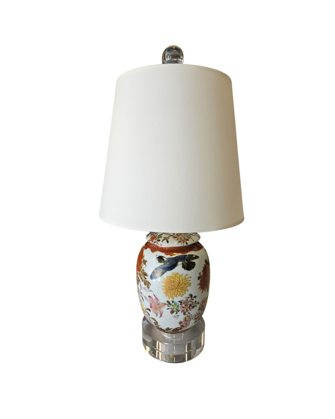 Rust and Gold Chinoiserie Lamp