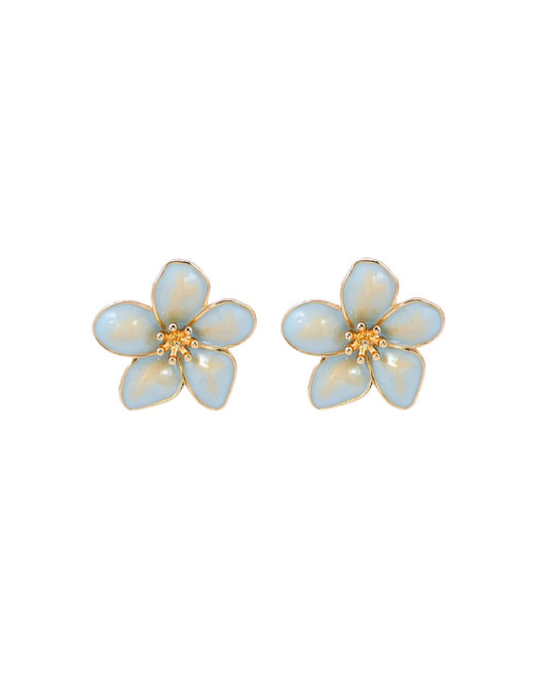 Blue Floral Earrings