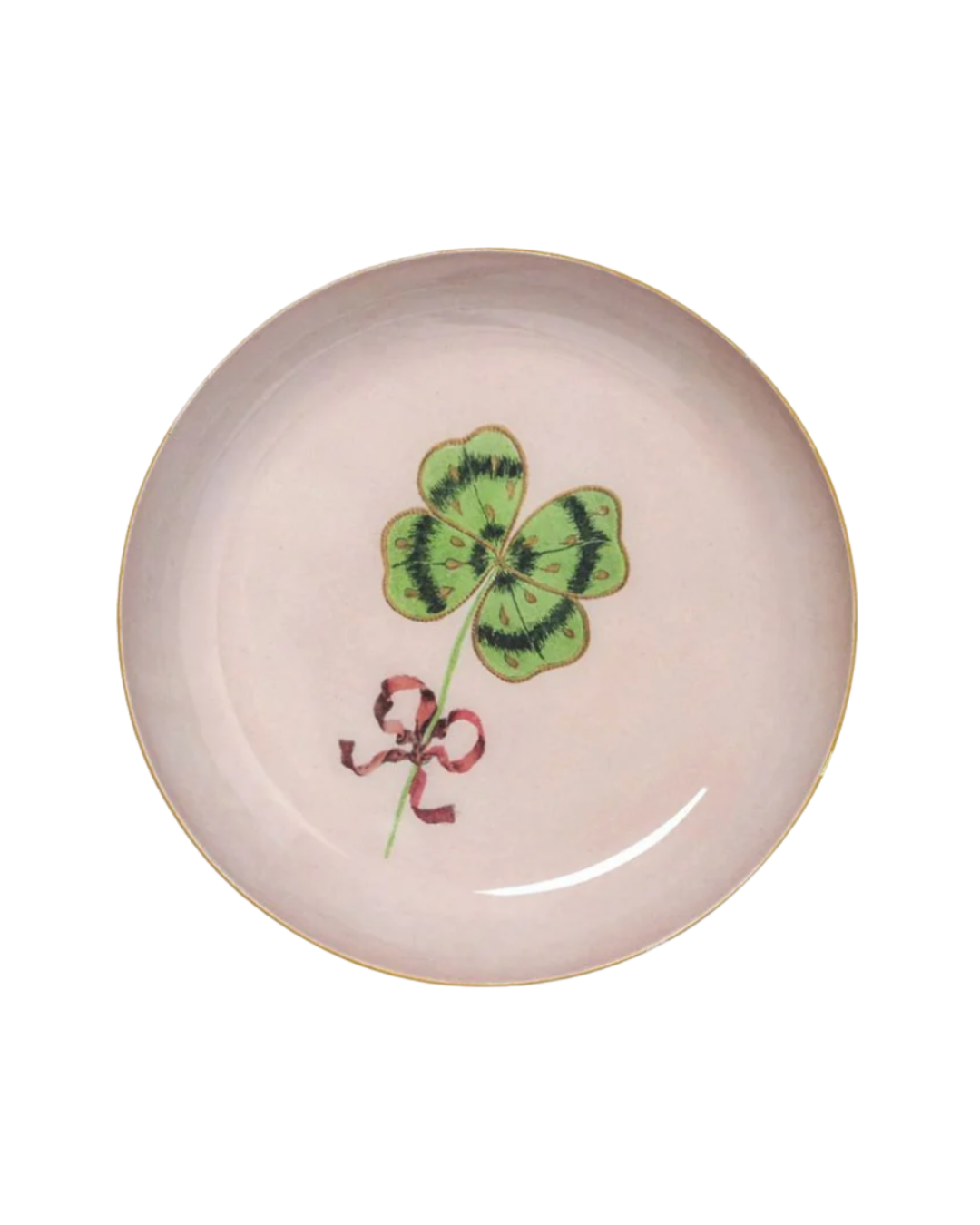 Round Enamel Clover Tray