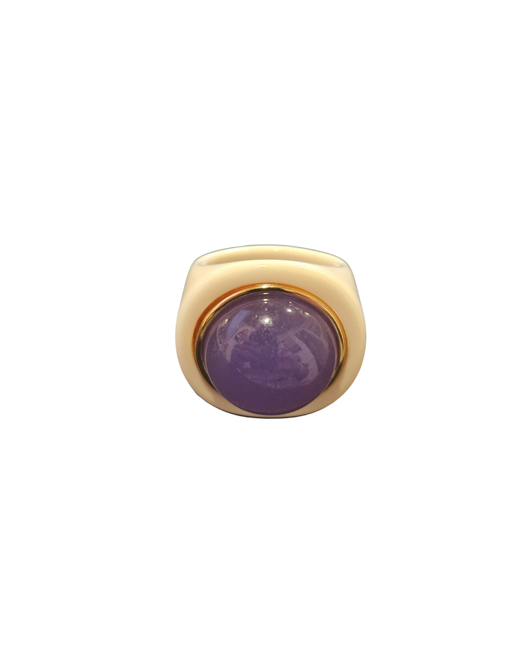 Ivory/Lavender Quartz Ring