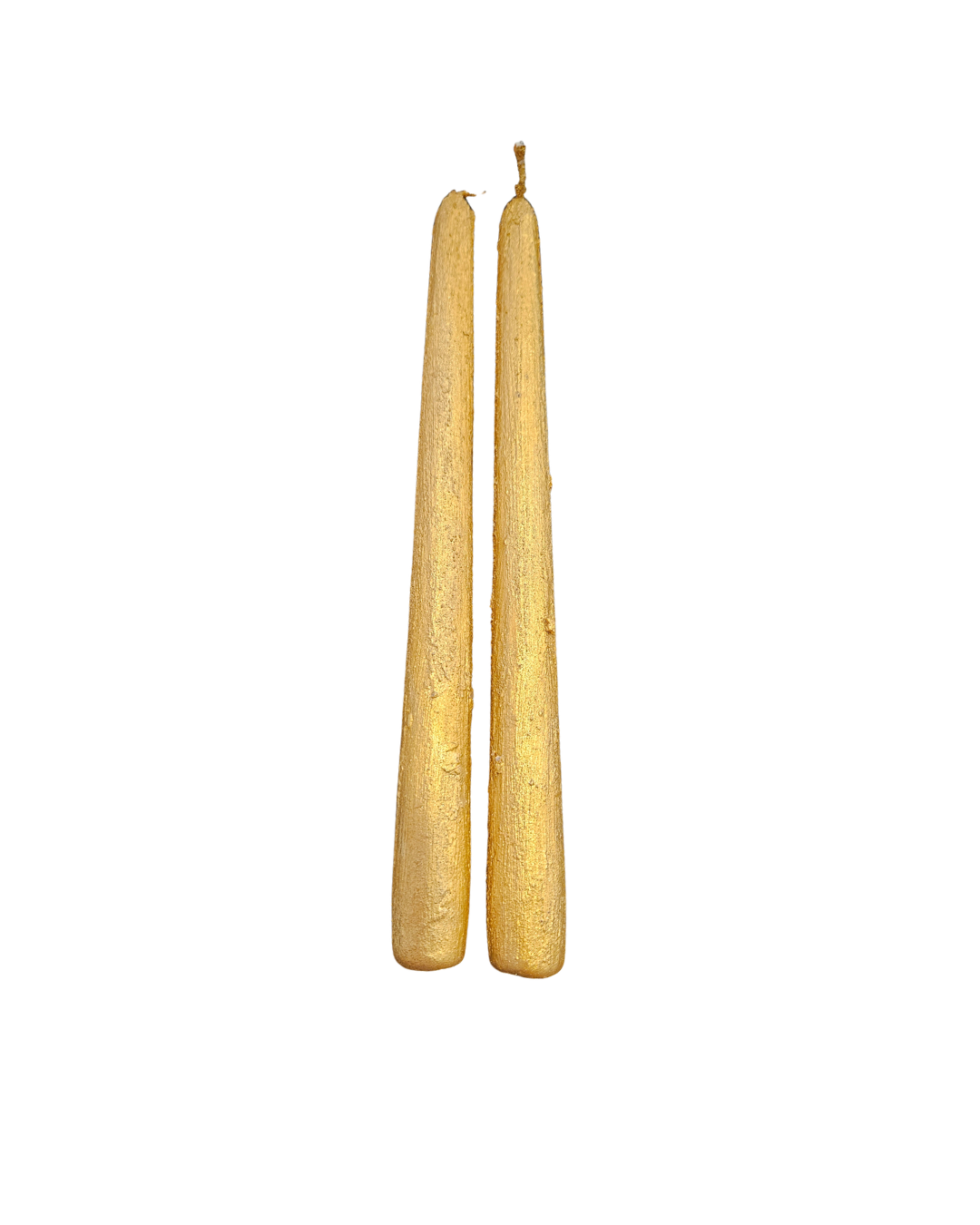 Metallic Gold Tapered Textured Candles {Set of 2}
