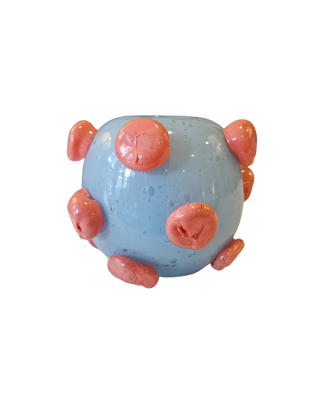 Dotty Blue/Red Vase