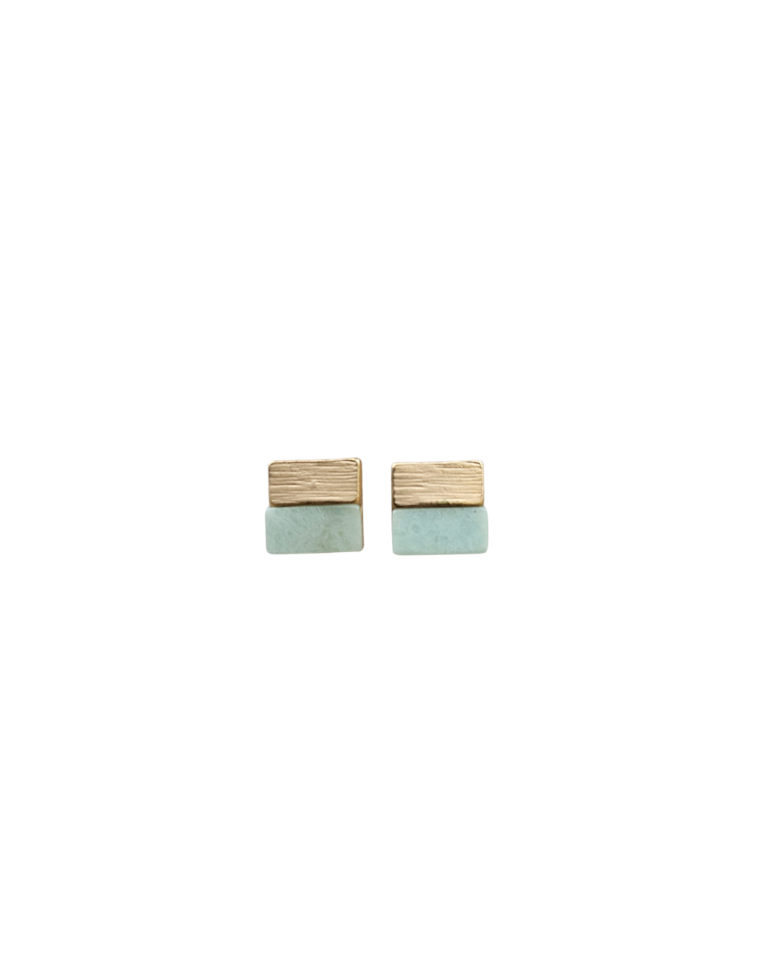 Amazonite Square Studs
