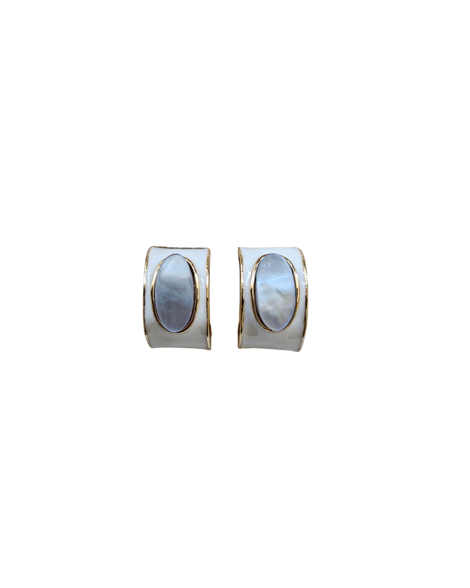 Accented Oval Color Coated Hoops