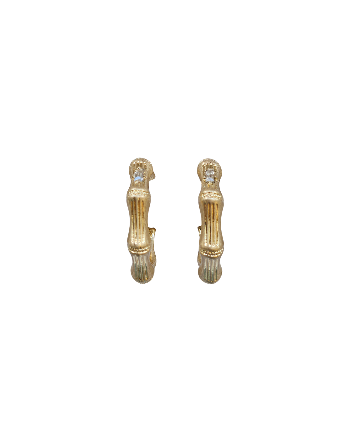 Bamboo Textured Hoops