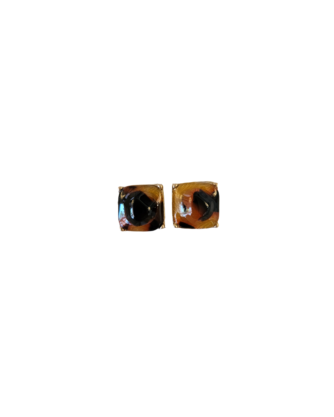 Tortoise Square Studs