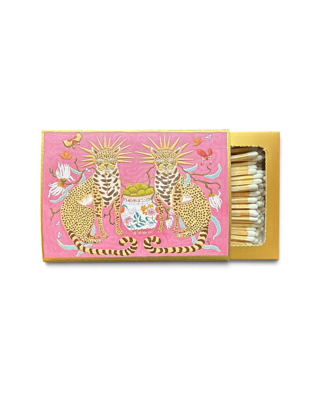 Two Crowned Leopards Matchbox