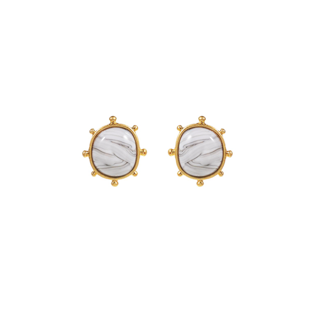 Studded Stone Earrings