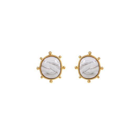 Studded Stone Earrings