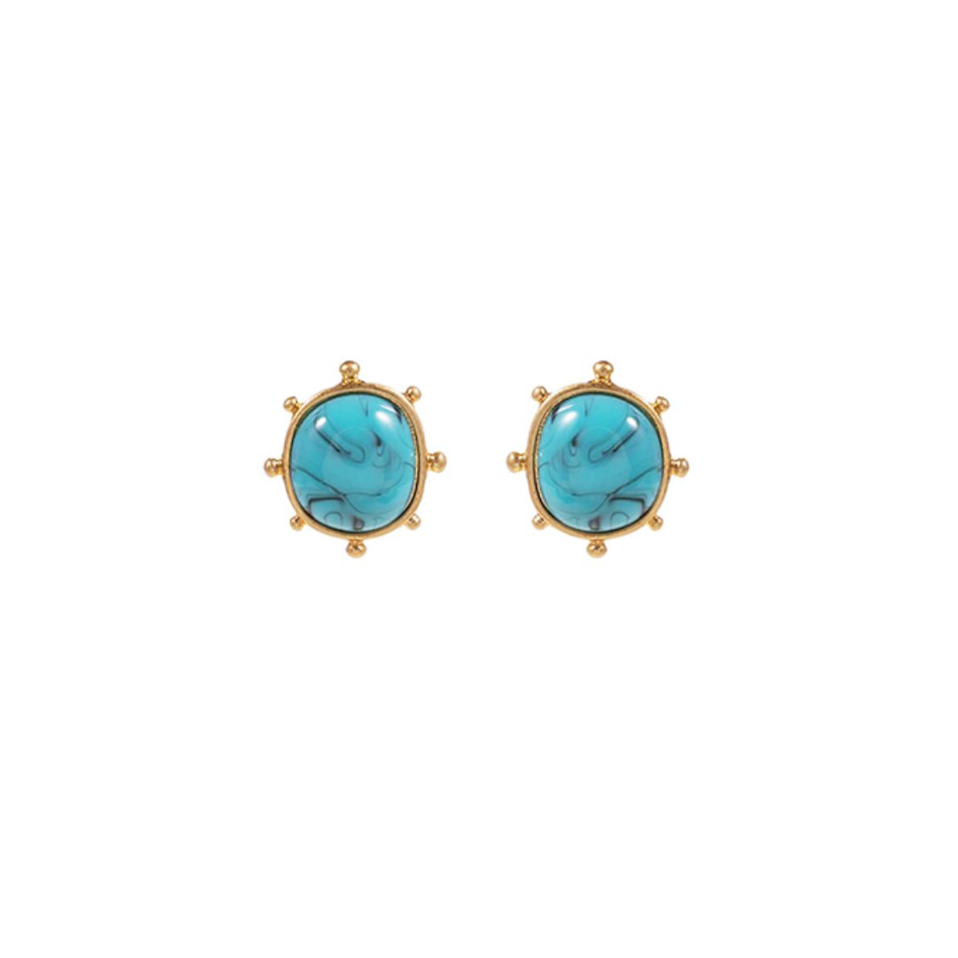 Studded Stone Earrings