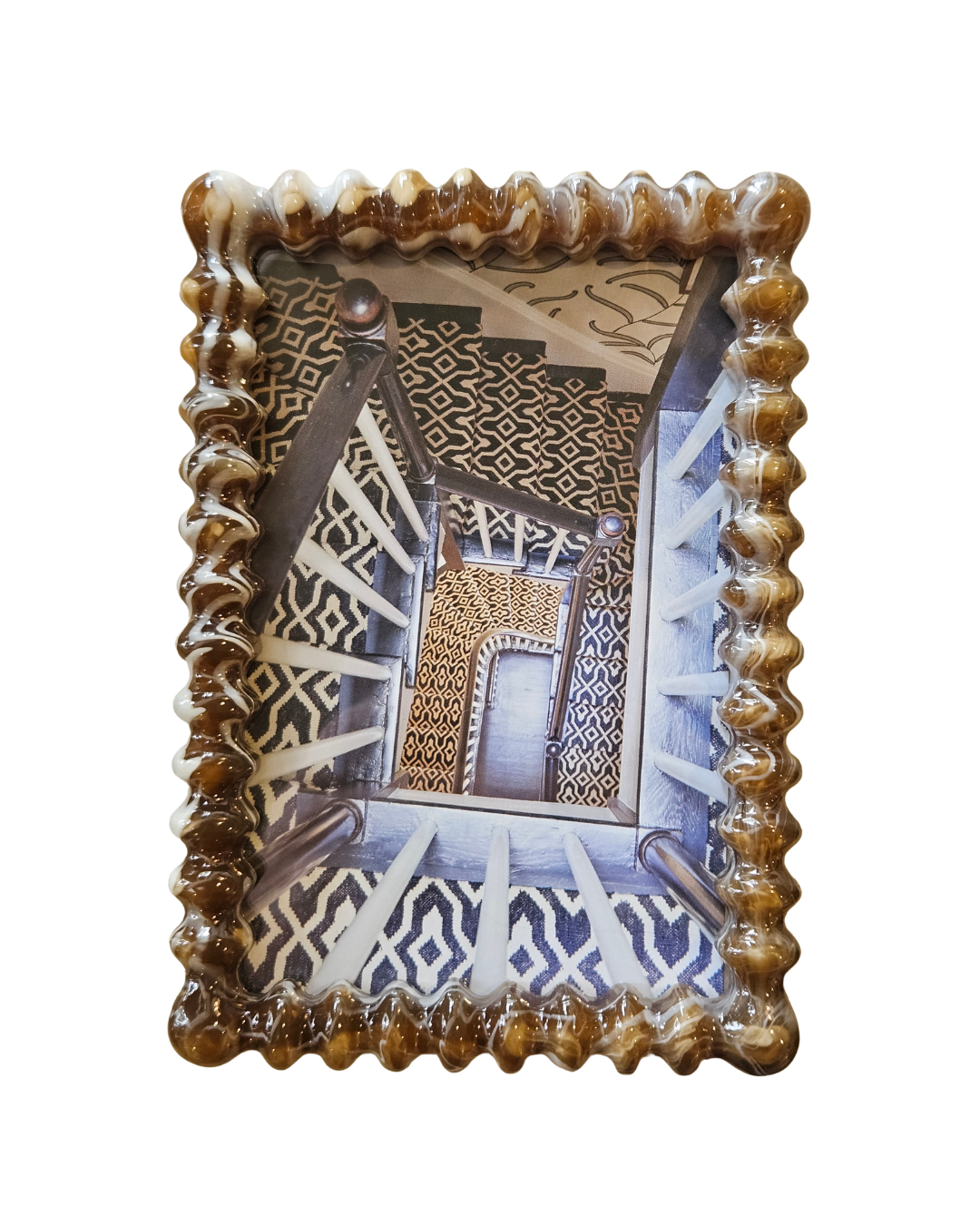 Marbled Glass Spindle Frame