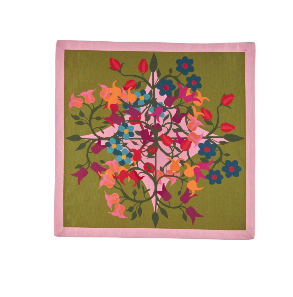 Blumen Green Dinner Napkin {Set of 6}
