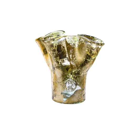 Petite Gold Lettuce Leaf Vase