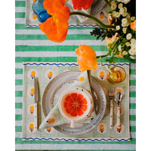 Load image into Gallery viewer, Maya Hand Block-Printed Cotton Table Cloth {Mint Green}
