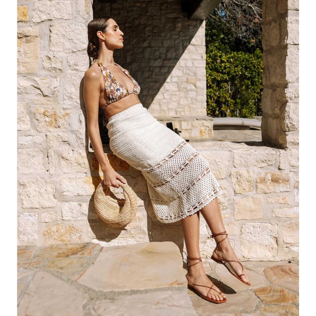 Adela Hand Crochet Midi Skirt