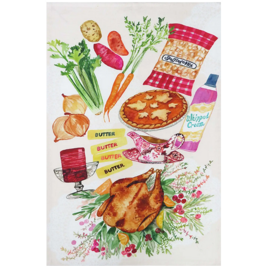 Turkey Dinner Tea Towel