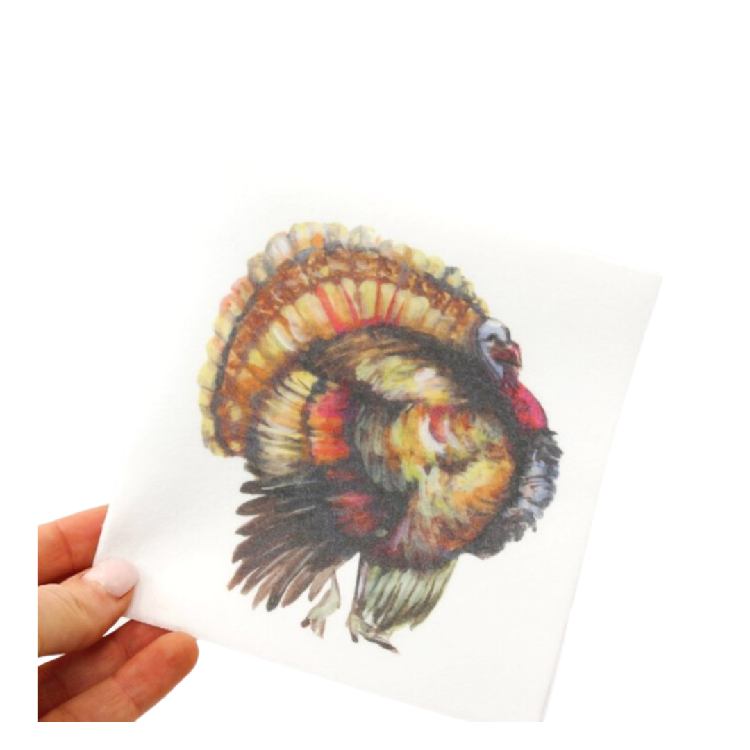 Turkey Beverage Napkin Set