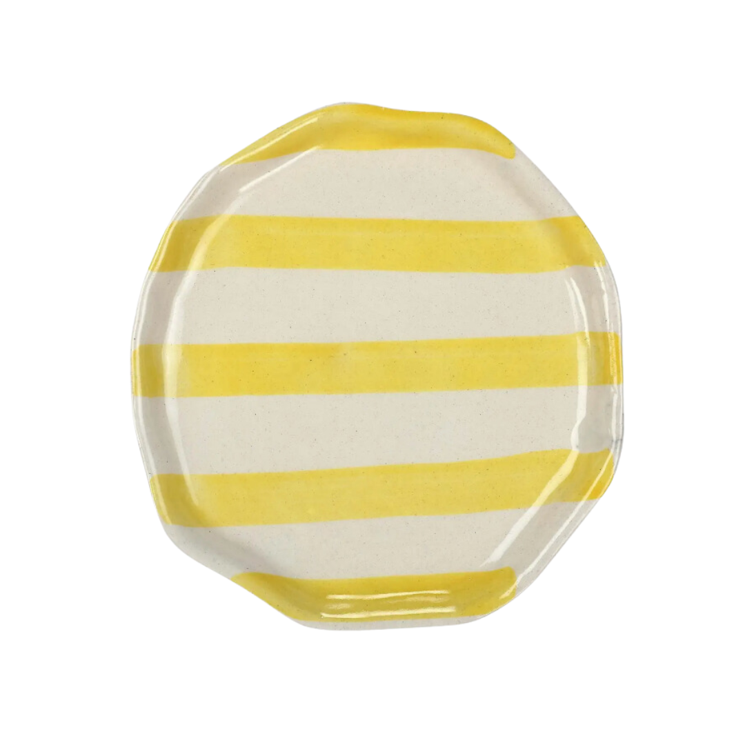 Ceramic Stripe Plate {Yellow}