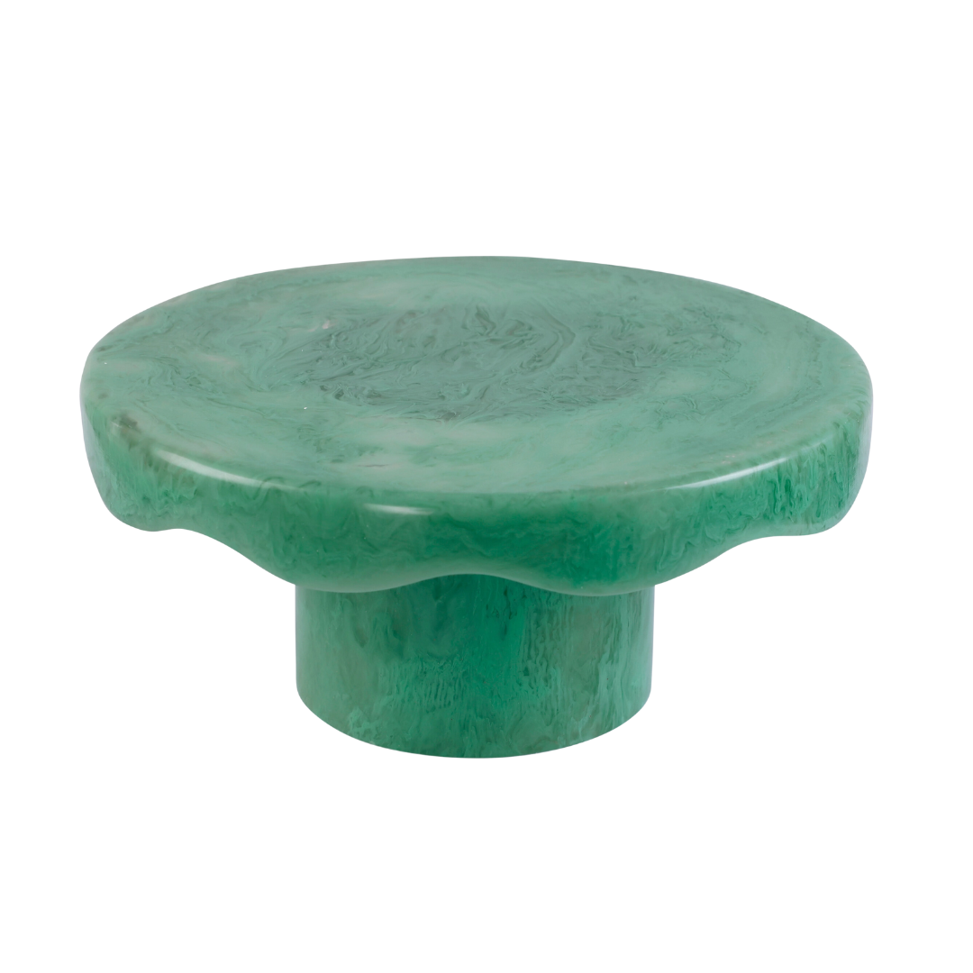 Scallop Resin Cake Stand {Green}