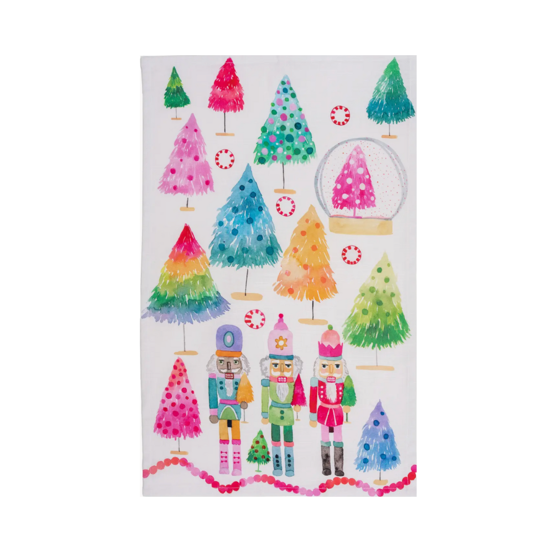 Holiday Tea Towel {Nutcrackers}