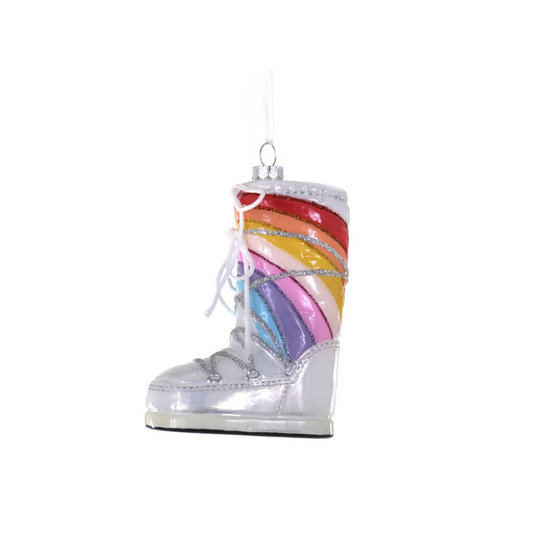 Rainbow Moon Boot Ornament