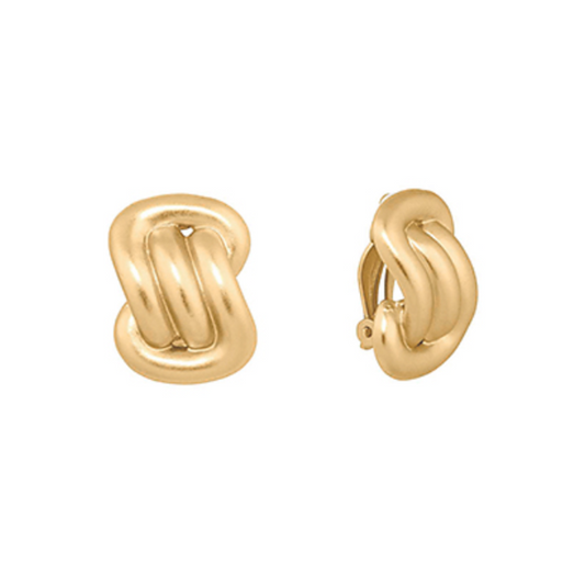 Textured Metal Clip-on Earrings