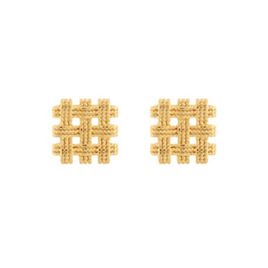 Woven Square Earrings