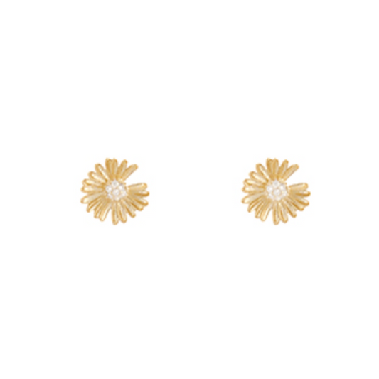 Pave Flower Earrings