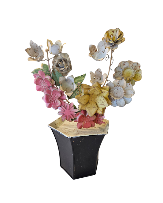 Potted Metal Roses