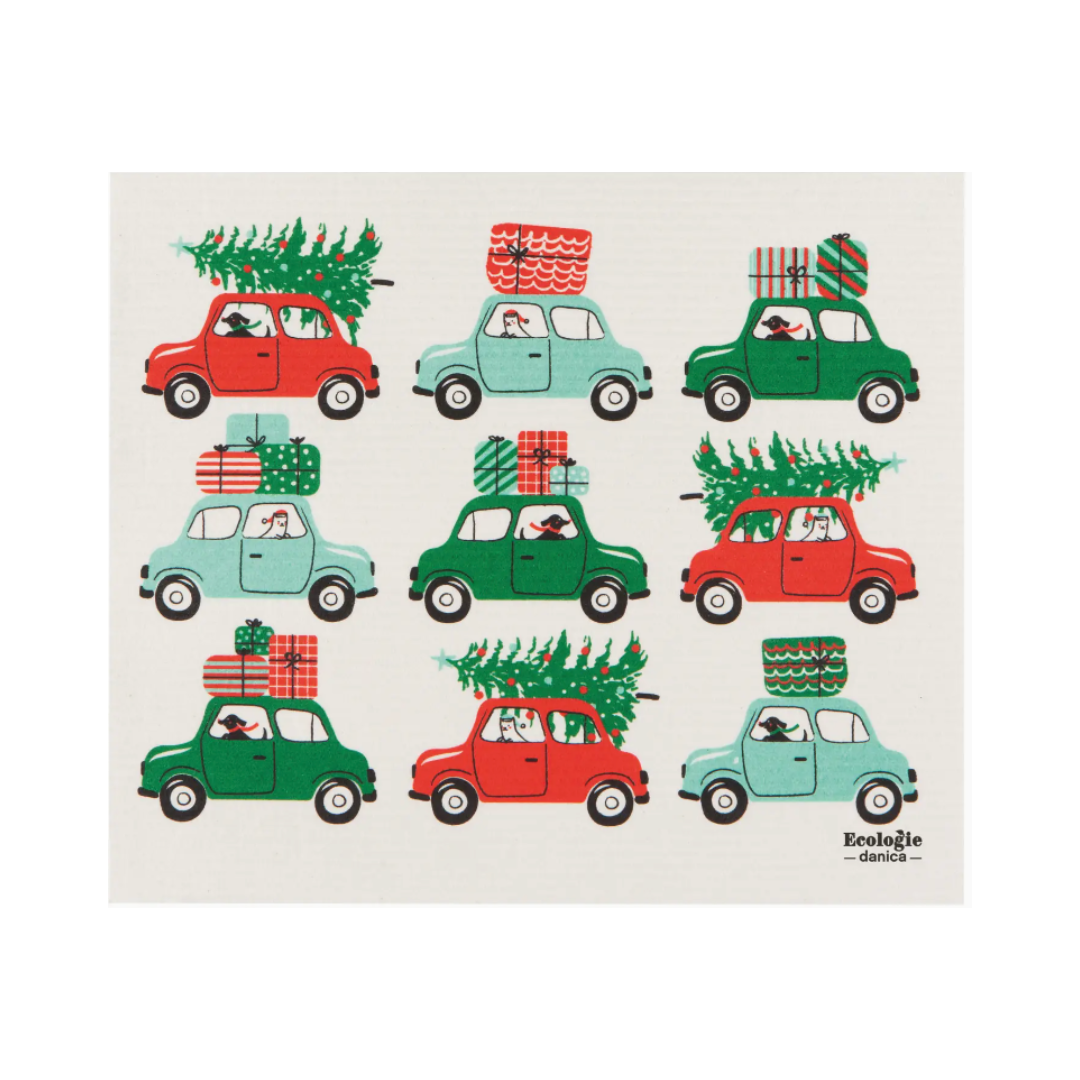 Winter Wheels Swedish Dishcloth Dry Mat