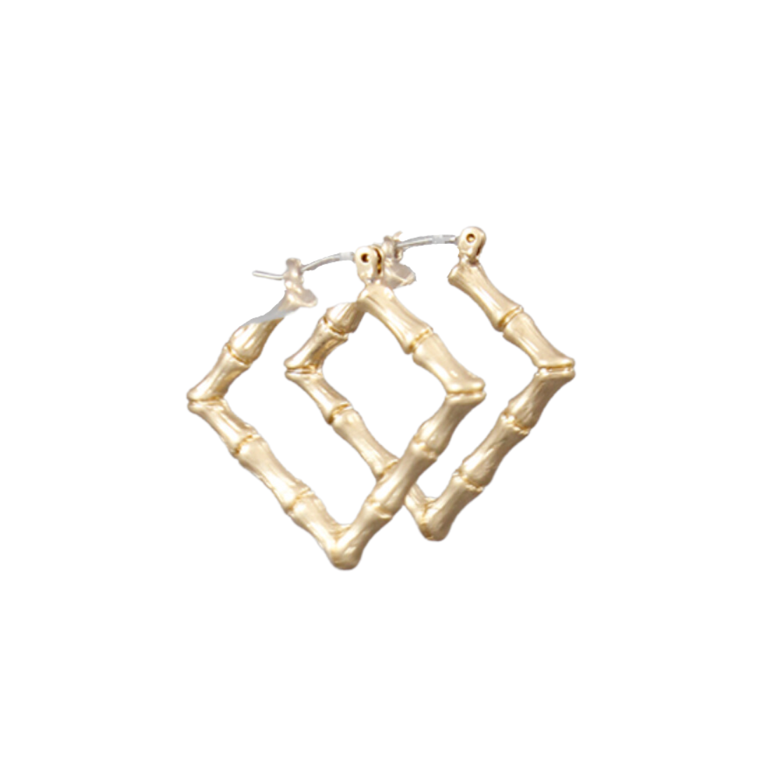 Bamboo Square Hoops