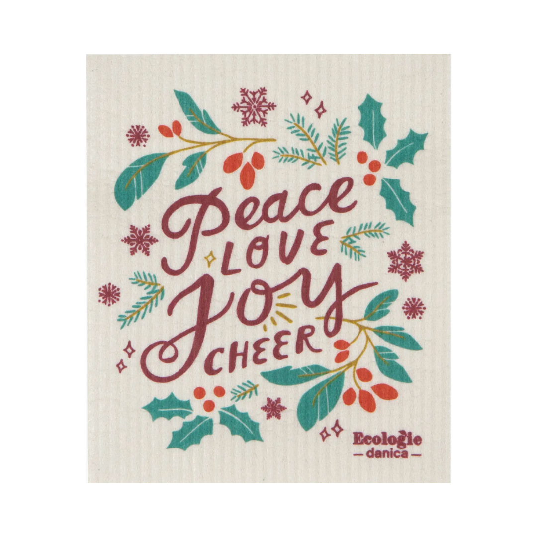 Peace and Joy Swedish Dishcloth