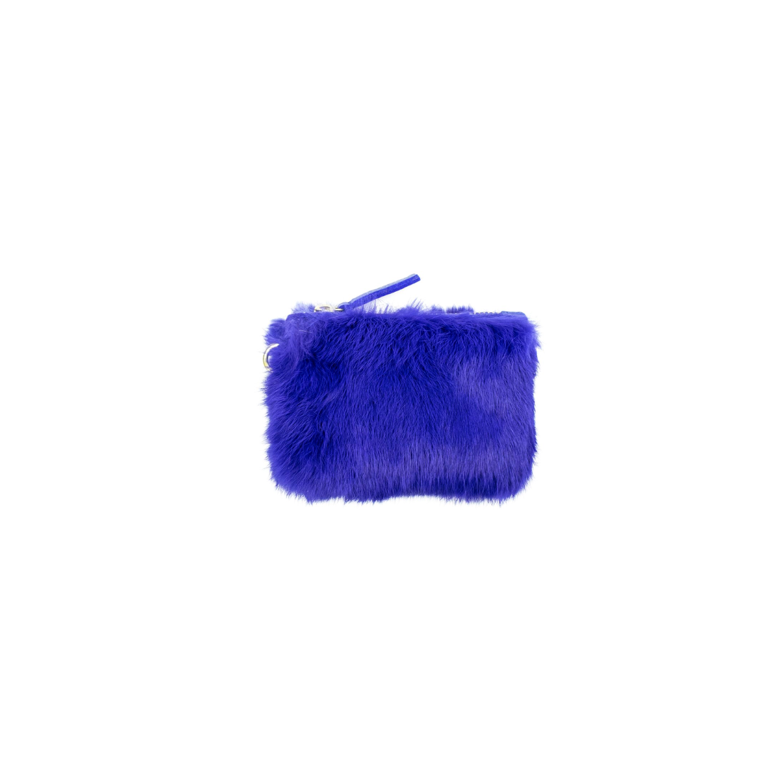 Shearling Coin Pouch Lapis