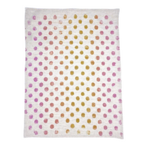 Load image into Gallery viewer, Linen Tea Towel Polka Dots in Miami Vice