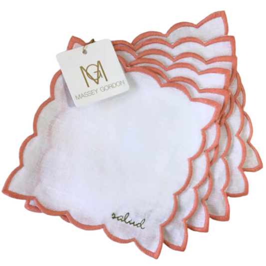 "Salud" Cocktail Napkins {set of 6}