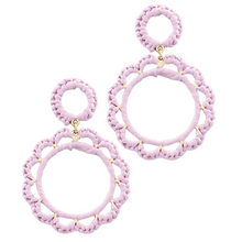 Load image into Gallery viewer, Raffia Circle Earrings