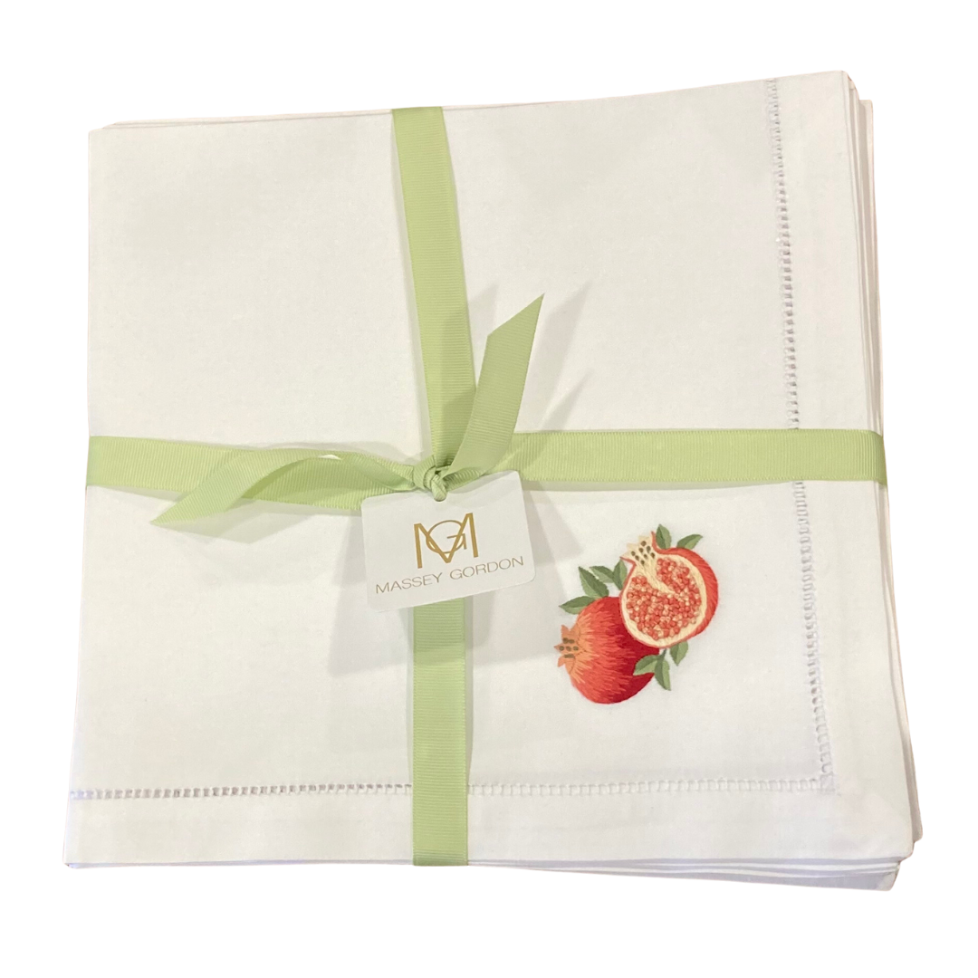 Embroidered Pomegranate Napkin {Set of 4}