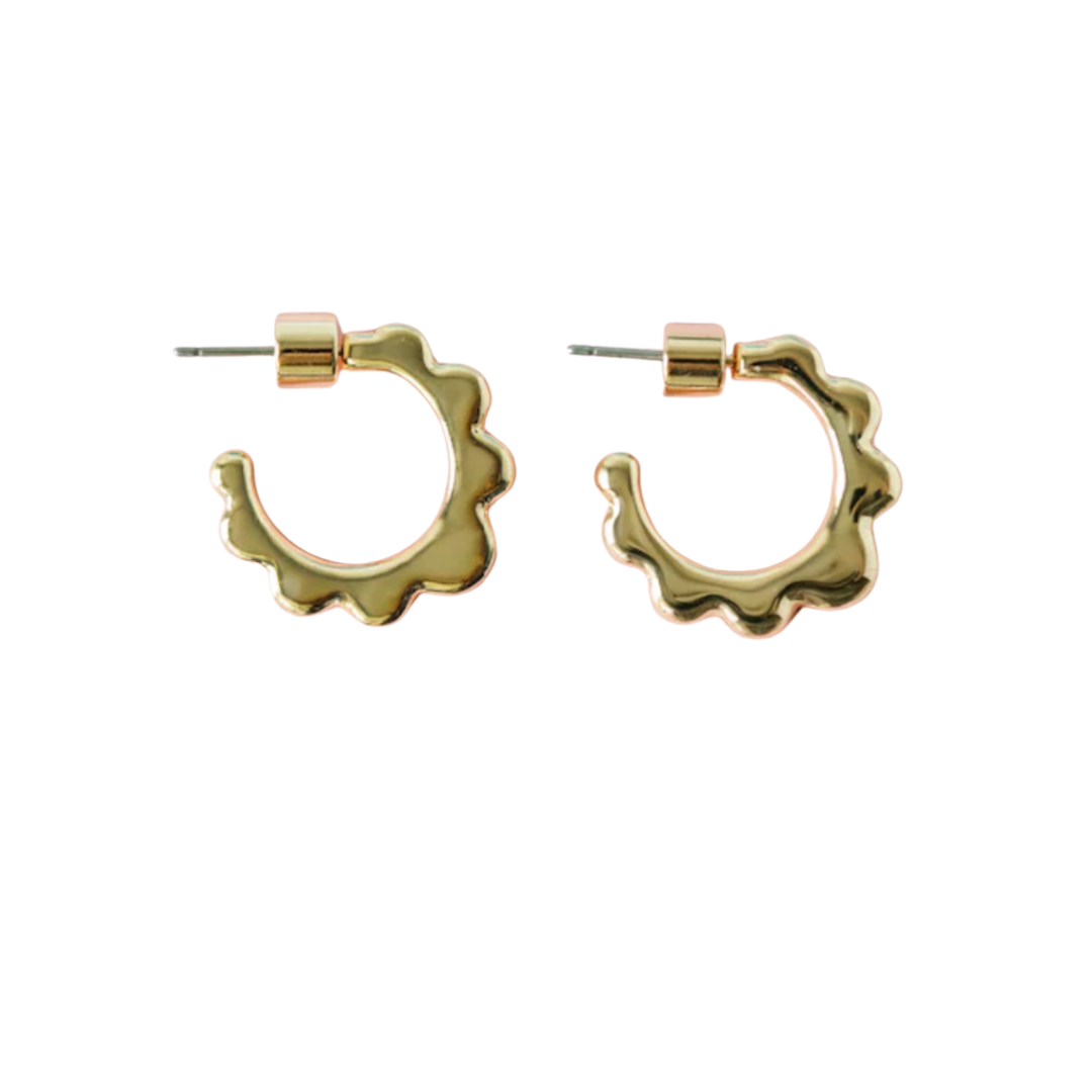 Scalloped Mini Hoop